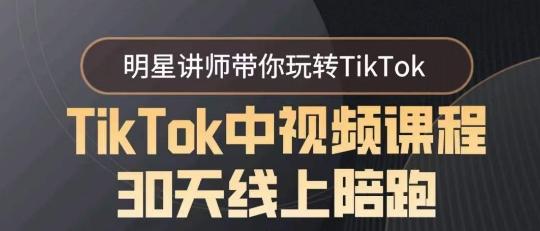 TikTok中视频课程30天线上陪跑，明星讲师带你玩转TikTok-副业团