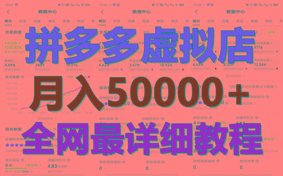 拼多多虚拟电商训练营月入50000+你也行,暴利稳定长久,副业首选-副业团