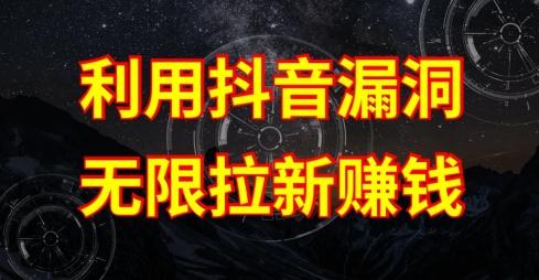 利用抖音链接漏洞,无限拉新赚钱【漏洞原理+操作流程】【揭秘】-副业团