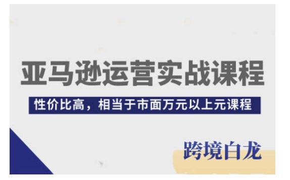 亚马逊运营实战课程,亚马逊从入门到精通,性价比高,相当于市面万元以上元课程-副业团