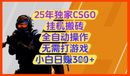 25年独家CSGO挂G搬砖,全自动操作,无需打游戏,小白日入3张+【揭秘】-副业团