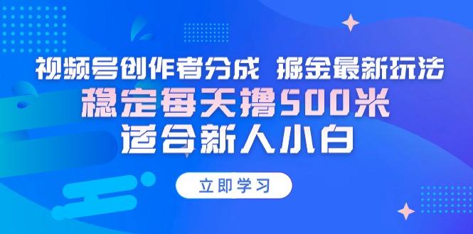 【蓝海项目】视频号创作者分成 掘金最新玩法 稳定每天撸500米 适合新人小白-副业团