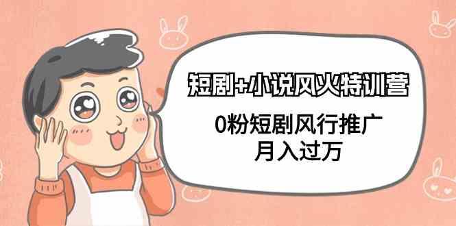 小说+短剧风火特训营，0粉短剧小说风行推广，实现月入过万-副业团