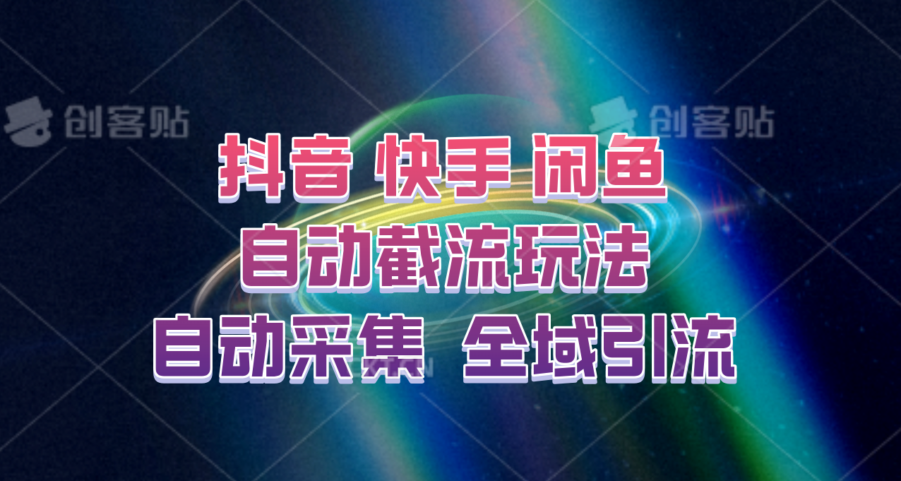 快手、抖音、闲鱼自动截流玩法,利用一个软件自动采集、评论、点赞、私信,全域引流-副业团
