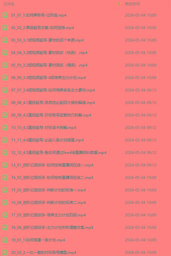 图片[1]-2024单品正价起号，直播素材投流选品：选品课+投流课+素材课+卡首屏/100节-副业团