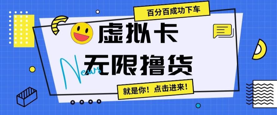 虚拟卡无限撸货，百分百成功下车【仅揭秘】-副业团