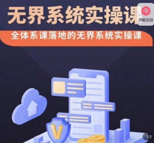 老衲·无界系统实操课,全体系落地无界改版后选择、出价、高投产做付费引流-副业团