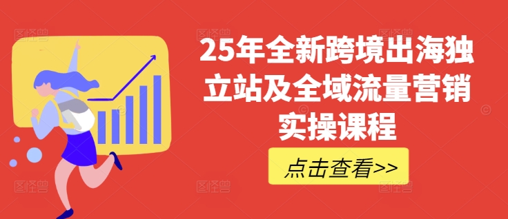 25年全新跨境出海独立站及全域流量营销实操课程，跨境电商独立站TIKTOK全域营销普货特货玩法大全-副业团