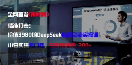 精准打击:价值3980的DeepSeek私域引流实操课,小白实操无门槛,日引精准粉300+-副业团