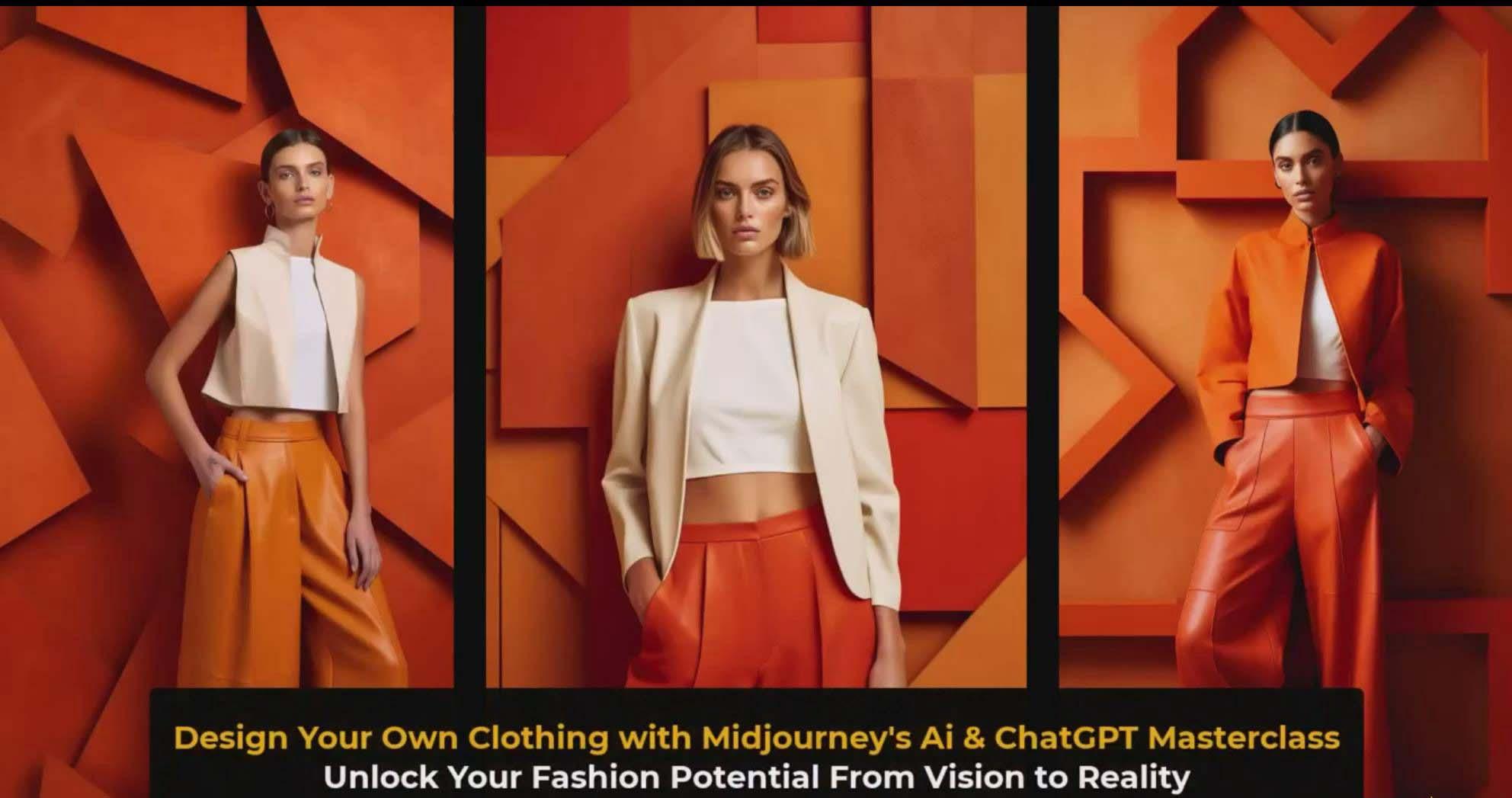 图片[3]-利用 Midjourneys Ai 人工智能设计自己的服装AI大师班-10节课-中英字幕-副业团