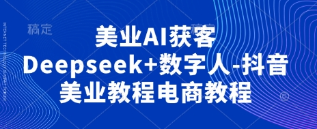 美业AI获客Deepseek+数字人-抖音美业教程电商教程-副业团