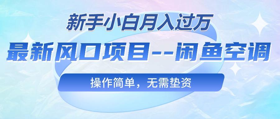最新风口项目---闲鱼空调,新手小白月入过万,操作简单,无需垫资-副业团