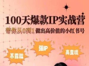小红书100天爆款IP实战营,带你从0到1做出高价值的小红书号-副业团