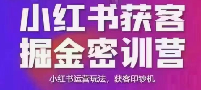 小红书获客掘金线下课,录音+ppt照片,小红书运营玩法,获客印钞机-副业团