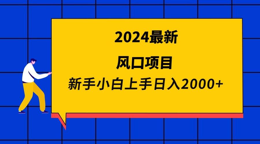 (9483期)2024最新风口项目 新手小白日入2000+-副业团