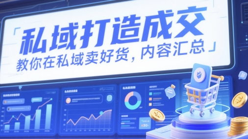 私域打造成交,教你在私域卖好货,内容汇总-副业团