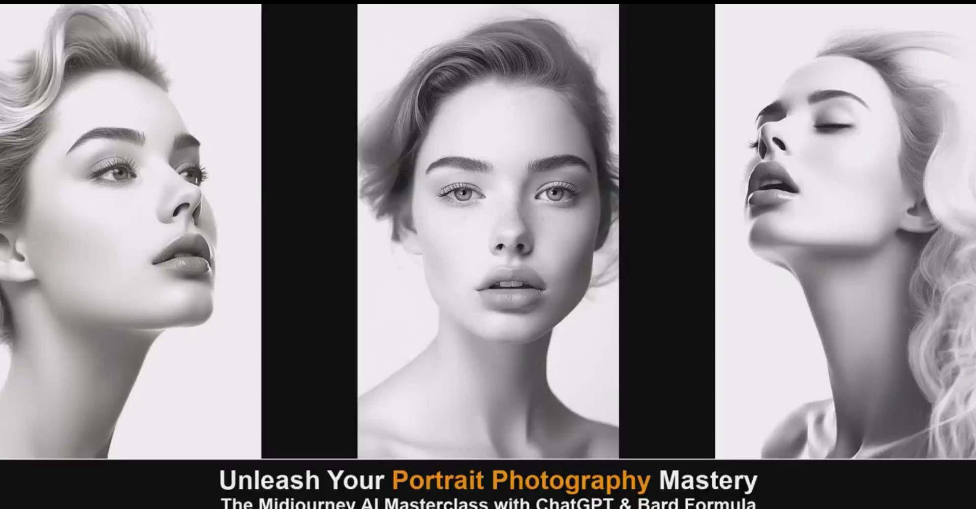 图片[1]-(9312期)Midjourney v5 ChatGPT 和 Bard AI人工智能人像摄影大师班-15节-中英字幕-副业团