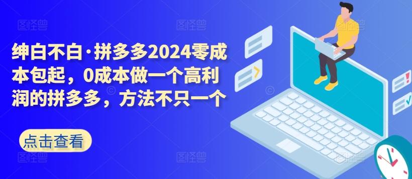 拼多多2024零成本包起,0成本做一个高利润的拼多多,方法不只一个-副业团