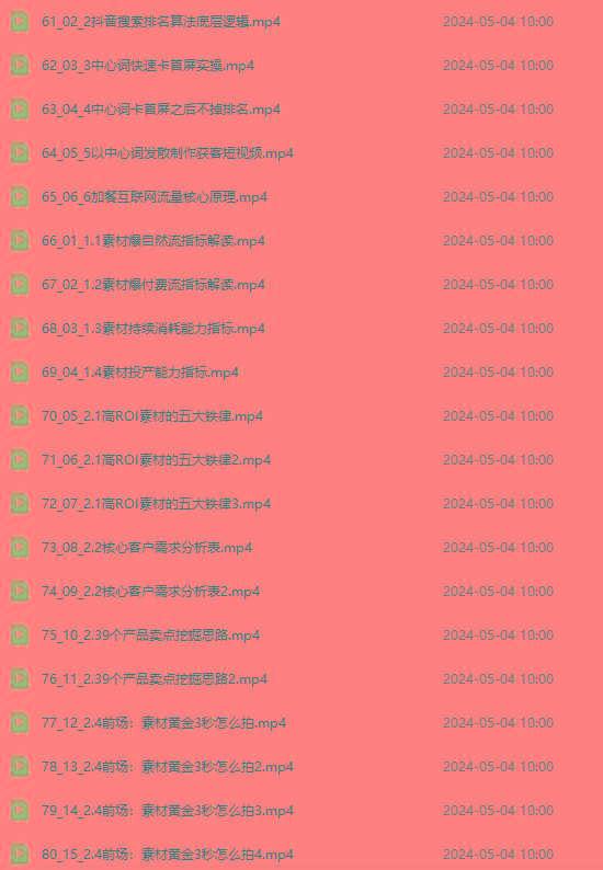 图片[4]-2024单品正价起号，直播素材投流选品：选品课+投流课+素材课+卡首屏/100节-副业团