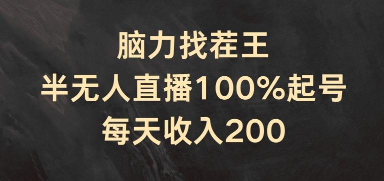 脑力找茬王,半无人直播100%起号,每天收入200+【揭秘】-副业团