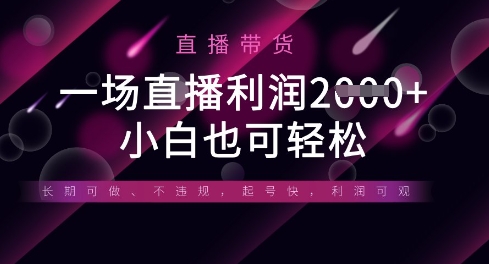半无人直播带货,一场利润数张,适合所有平台玩法,小白也可轻松-副业团