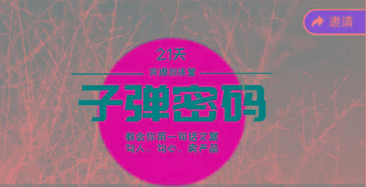 《子弹密码训练营》-用一句话文案勾人勾心卖产品,21天学到顶尖文案大师策略和技巧-副业团