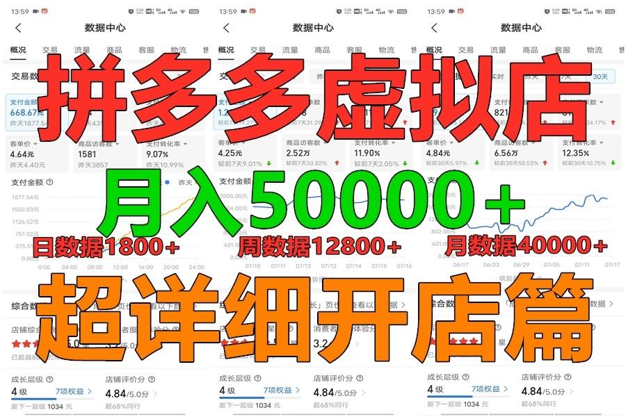拼多多虚拟电商训练营月入40000+你也行,暴利稳定长久,副业首选-副业团