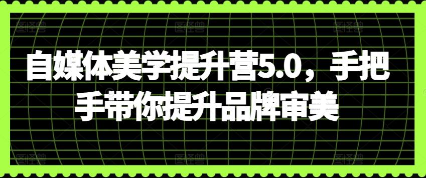 自媒体美学提升营5.0,手把手带你提升品牌审美-副业团