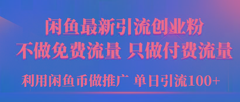 (9584期)2024年闲鱼币推广引流创业粉，不做免费流量，只做付费流量，单日引流100+-副业团