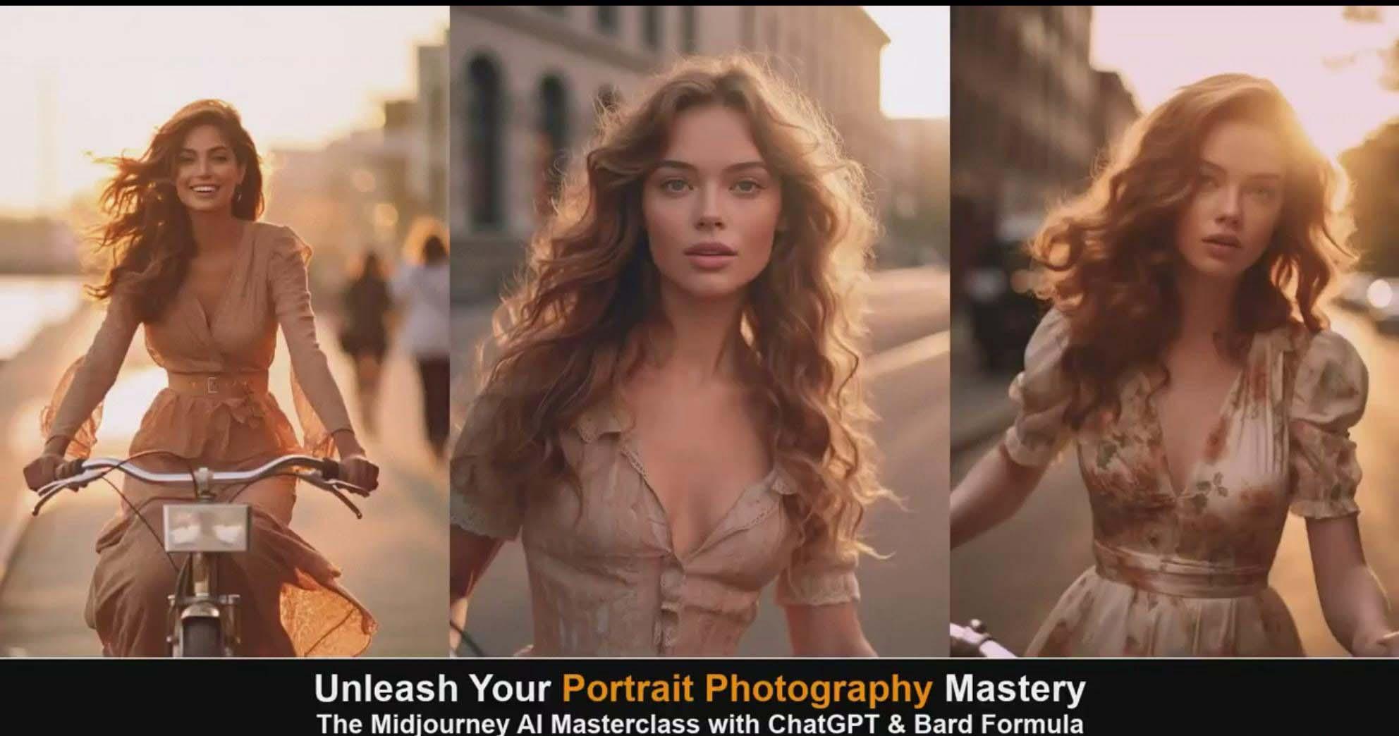 图片[4]-(9312期)Midjourney v5 ChatGPT 和 Bard AI人工智能人像摄影大师班-15节-中英字幕-副业团