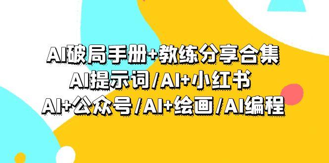 (9351期)AI破局手册+教练分享合集：AI提示词/AI+小红书 /AI+公众号/AI+绘画/AI编程-副业团