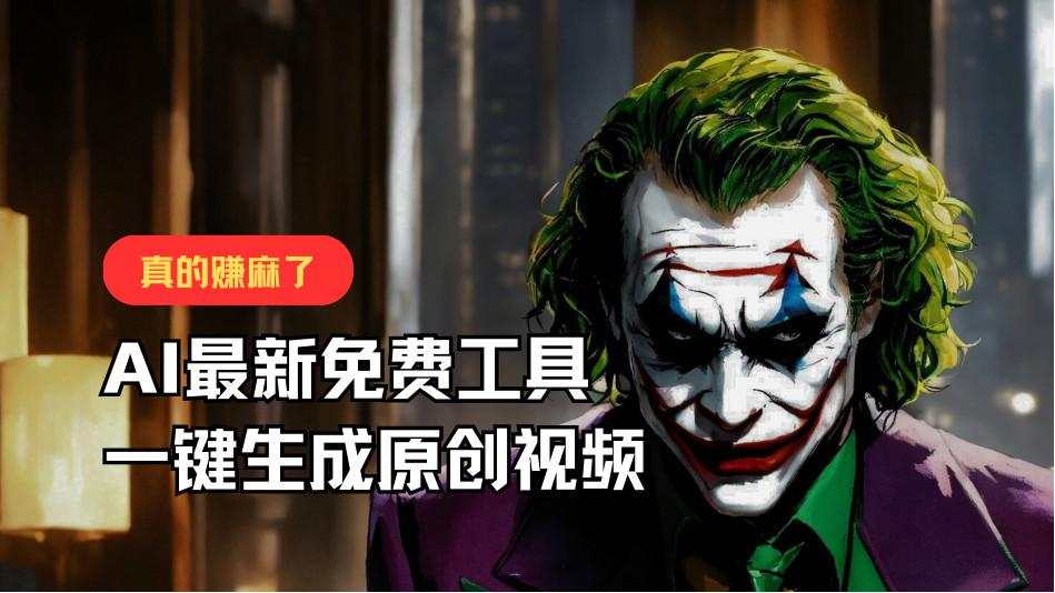 最新免费AI工具,一键生成原创视频,佛系搬运,轻松月入10000+!-副业团