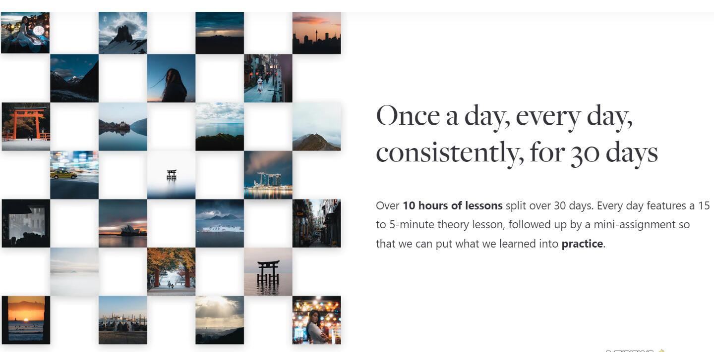 网红摄影师Pat Kay – 30天摄影基础知识加速器教程-30节课-中英字幕-副业团