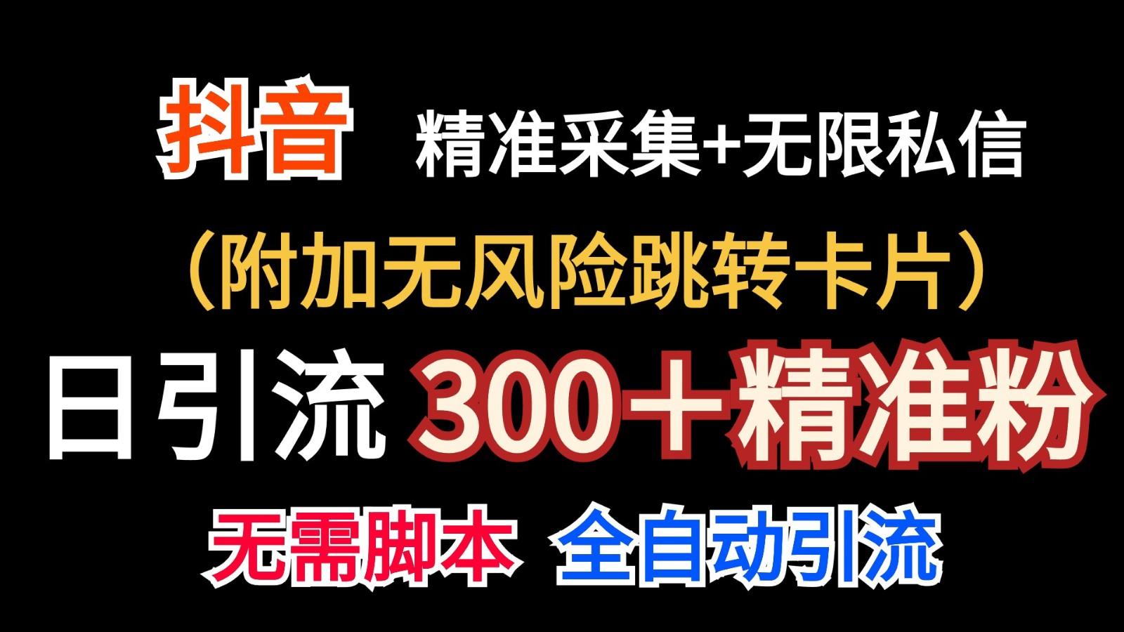 抖音无限暴力私信机(附加无风险跳转卡片)日引300+精准粉-副业团