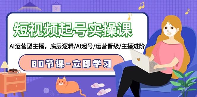 (9470期)短视频起号实操课，AI运营型主播，底层逻辑/AI起号/运营晋级/主播进阶/80节-副业团