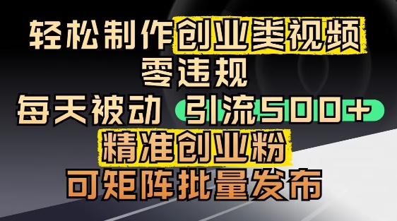 抖音引流创业粉,几分钟一个视频,非常暴力,小白直接可上手操作-副业团