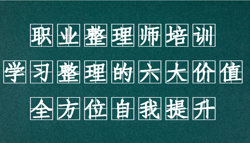 职业整理师培训(新版),学习整理的六大价值,全方位自我提升!-副业团