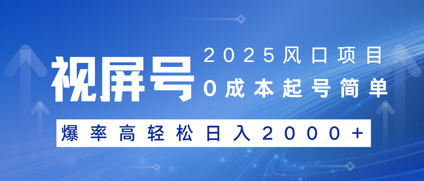 2025风口项目,视频号带货,起号简单,爆率高轻松日入2000+-副业团
