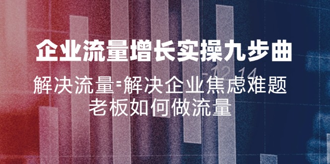 企业流量增长实战九步曲,解决流量=解决企业焦虑难题,老板如何做流量-副业团