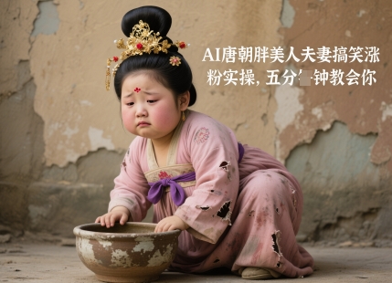 AI唐朝胖美人夫妻搞笑涨粉实操,五分钟教会你-副业团