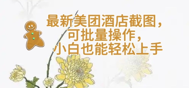 【轻云】最新美团酒店截图,可批量操作,小白也能轻松上手-副业团