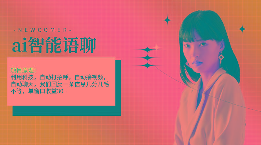 ai智能语聊，单窗口30+单机500+，无脑干！！！-副业团