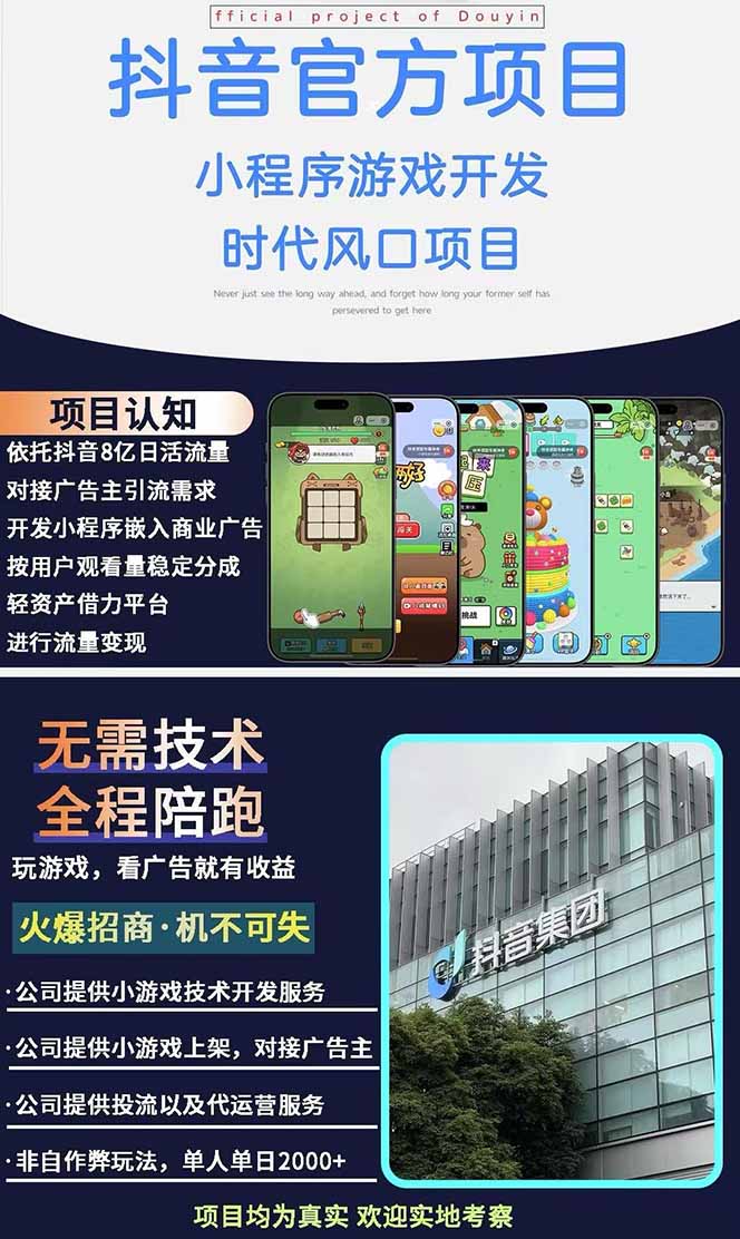 图片[1]-2025最热抖音官方项目 Ai时代风口项目小程序游戏开发 实测单个游戏日收…-副业团