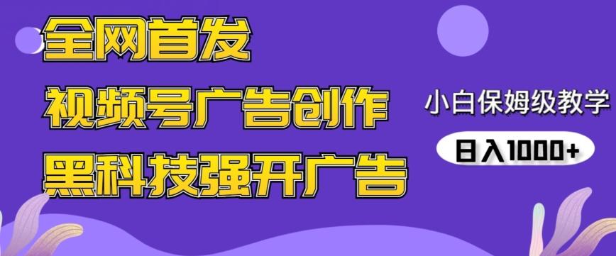 全网首发蝴蝶号广告创作,用AI做视频,黑科技强开广告,小白跟着做,日入1000+【揭秘】