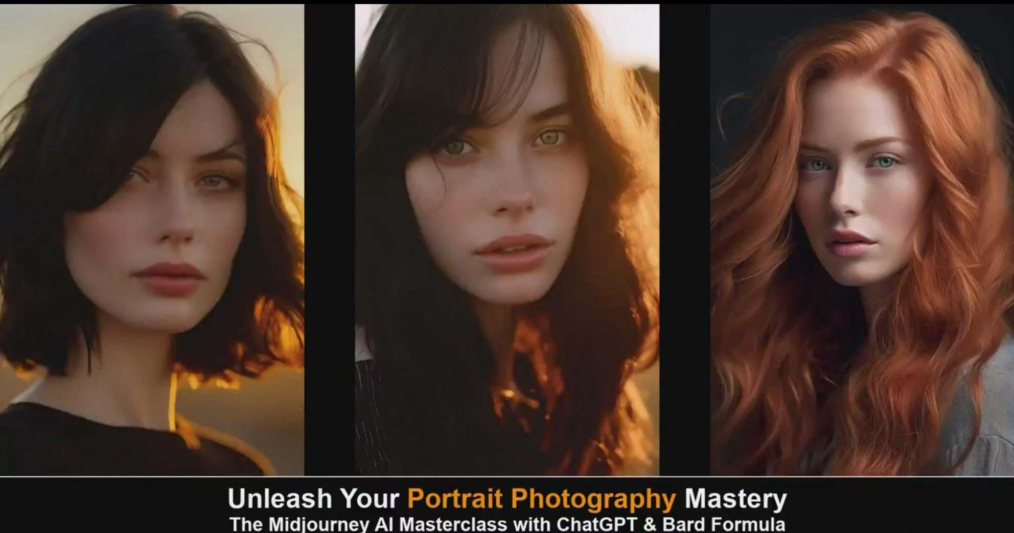 图片[3]-(9312期)Midjourney v5 ChatGPT 和 Bard AI人工智能人像摄影大师班-15节-中英字幕-副业团
