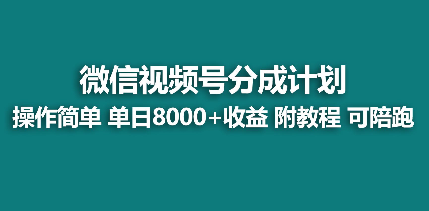 【蓝海项目】视频号分成计划，快速开通收益，单天爆单8000+，送玩法教程-副业团